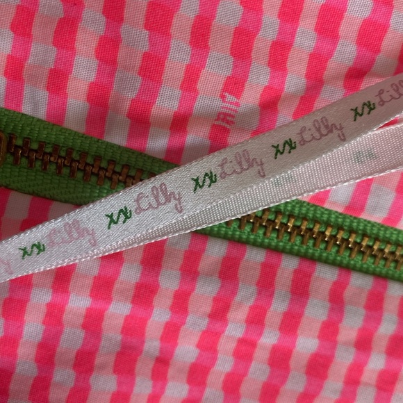 Lily Pulitzer Lowe strapless peplum dress size 6 strapless hot pink like new - Picture 12 of 12